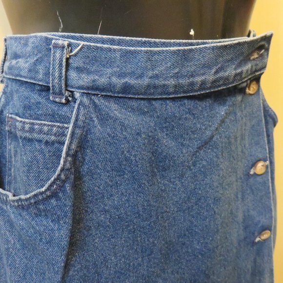 VINT DENIM JEAN SKIRT  WATERMELON DESIGN, 8 PETITE - Picture 5 of 6